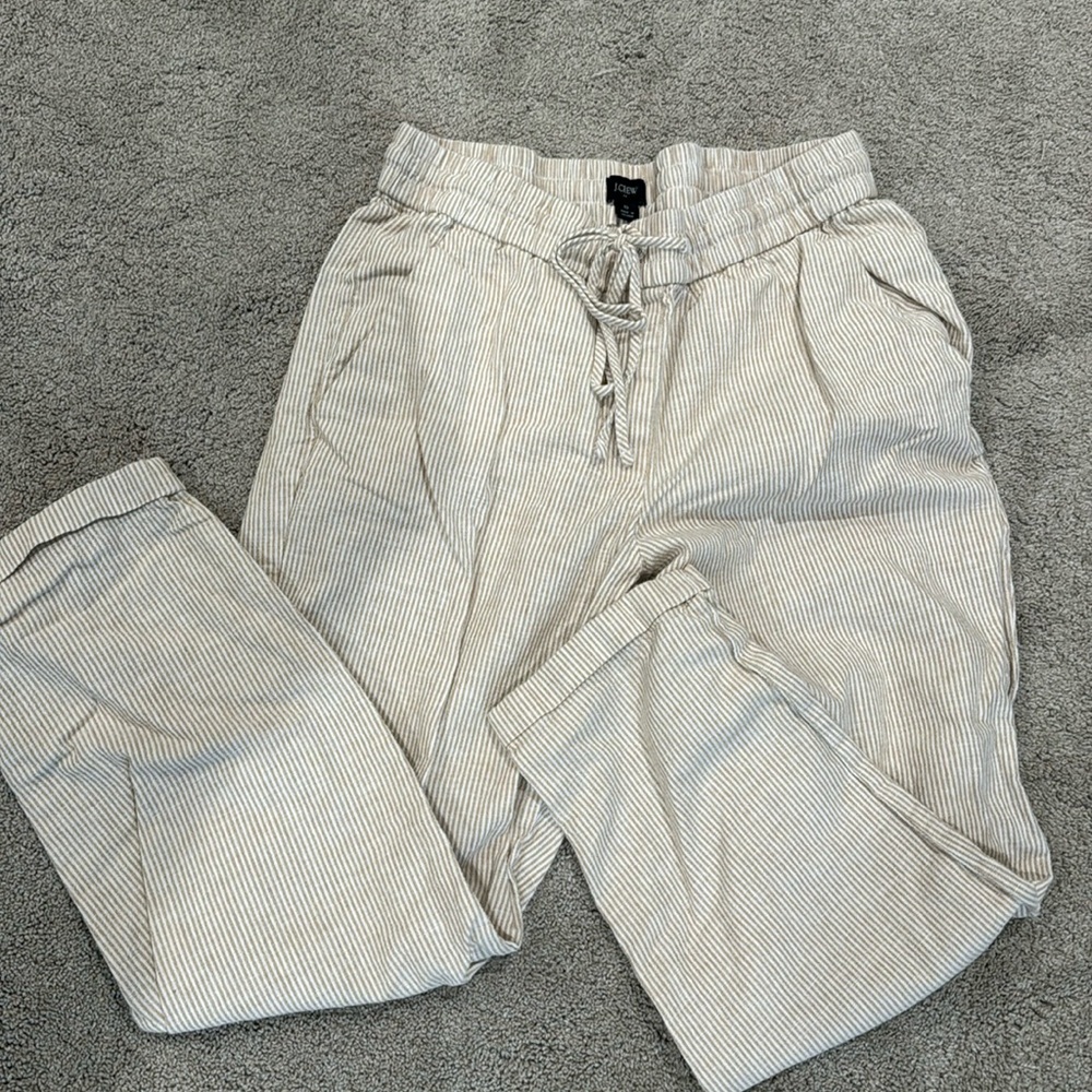 J. Crew cropped linen pants